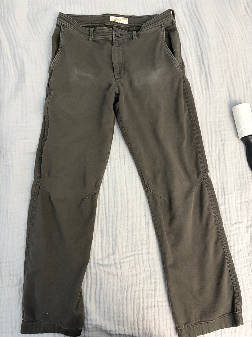 Outdoor Men's Olive Green Casual Stretch Pants
